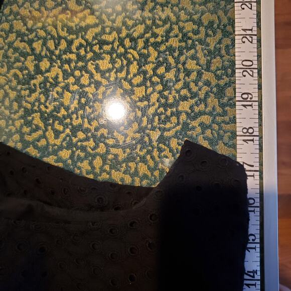 Ann Taylor Black Eyelet Dress Size 8 Vintage Bow Detail Sleeveless Lined - Picture 8 of 10